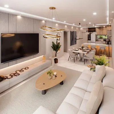 Living room; modern style, natural light, renovated