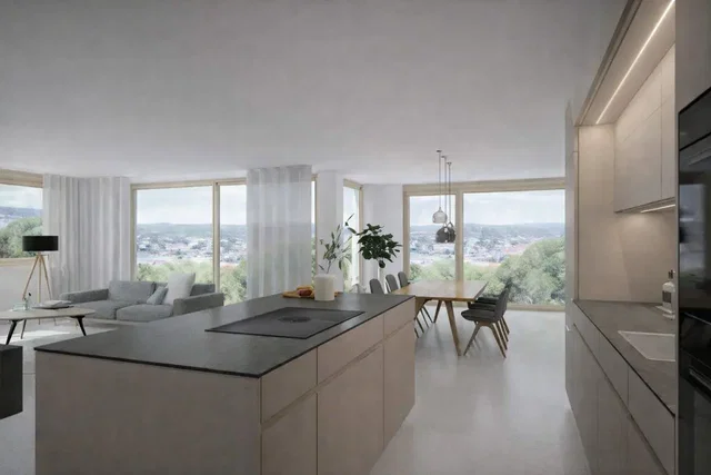 Kitchen; view, modern style, natural light