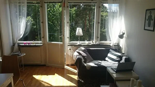 Salon; vue, lumière naturelle, parquet
