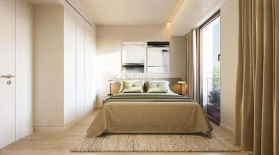 Camera da letto; luce naturale, stile moderno