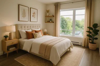 غرفة نوم; ضوء طبيعي, أسلوب عصري