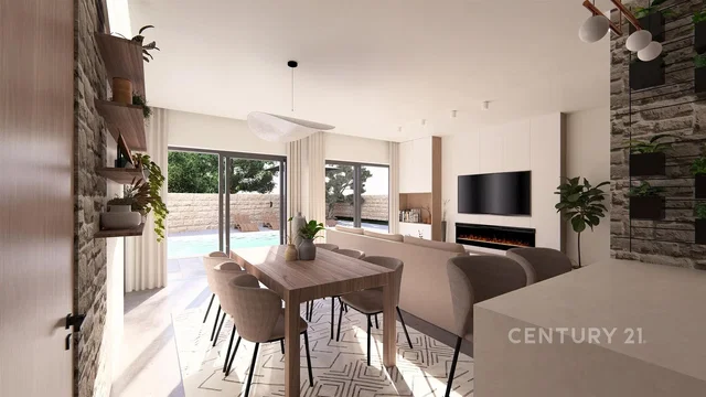 Obývací pokoj; výhled, přirozené světlo, moderní styl