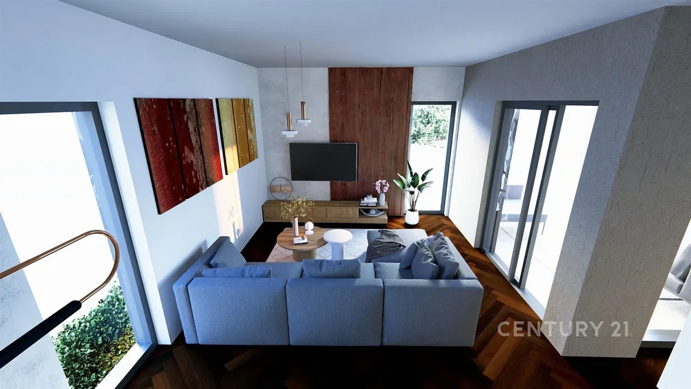 Soggiorno; vista, luce naturale, stile moderno