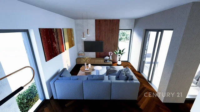 Living room; view, natural light, modern style