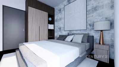 Camera da letto; luce naturale, stile moderno