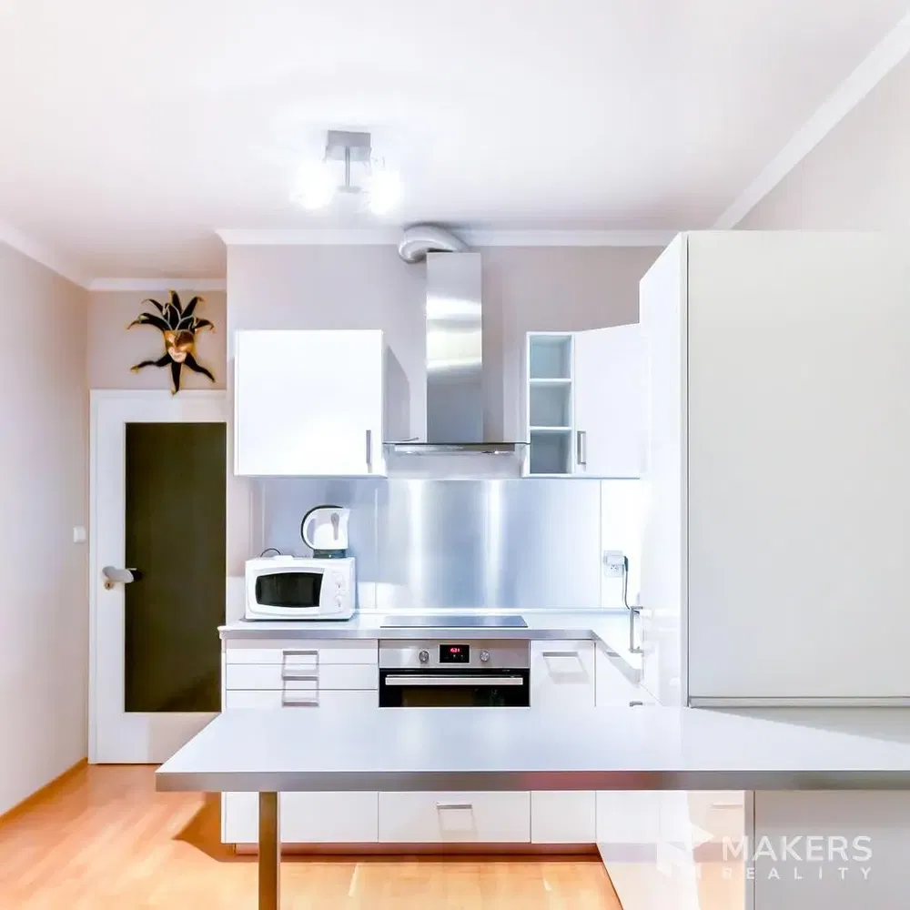 Küche; küchengeräte, moderner stil, renoviert, tageslicht