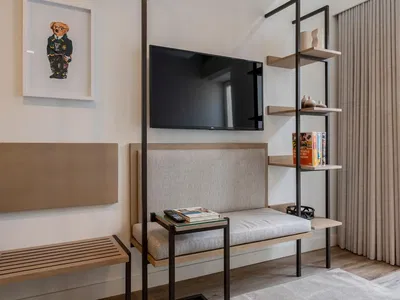 Chambre; style moderne, lumière naturelle