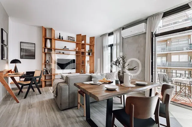 Wohnzimmer; blick, holzboden, tageslicht, moderner stil