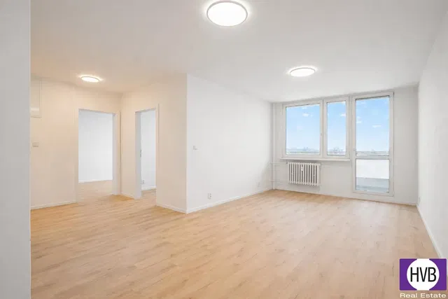 Living room; view, wood floor, natural light, renovated