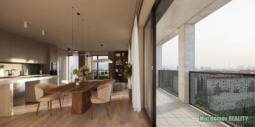 Kuchnia; sprzęt kuchenny, podłoga drewniana, światło dzienne, styl nowoczesny