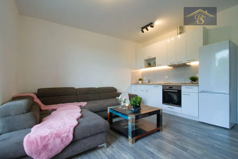 Obývací pokoj; dřevěná podlaha, přirozené světlo, moderní styl