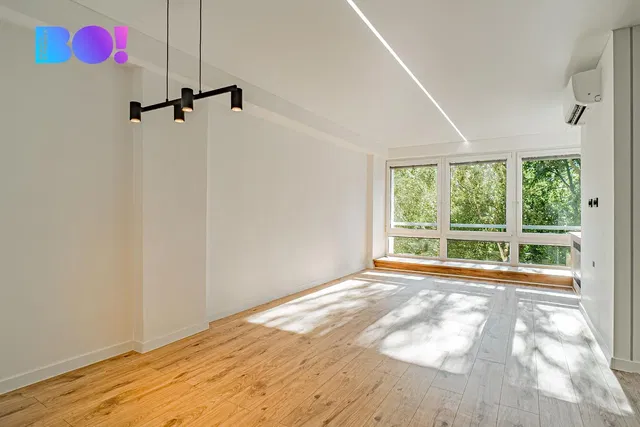 Кухня; кухненски уреди, дървен под, естествена светлина, модерен стил