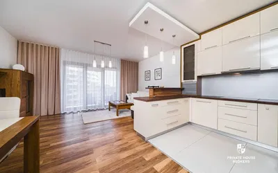 Cuisine; électroménager, parquet, lumière naturelle, style moderne