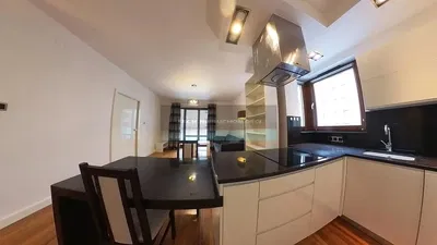 Kuchyně; kuchyňské spotřebiče, dřevěná podlaha, přirozené světlo, moderní styl