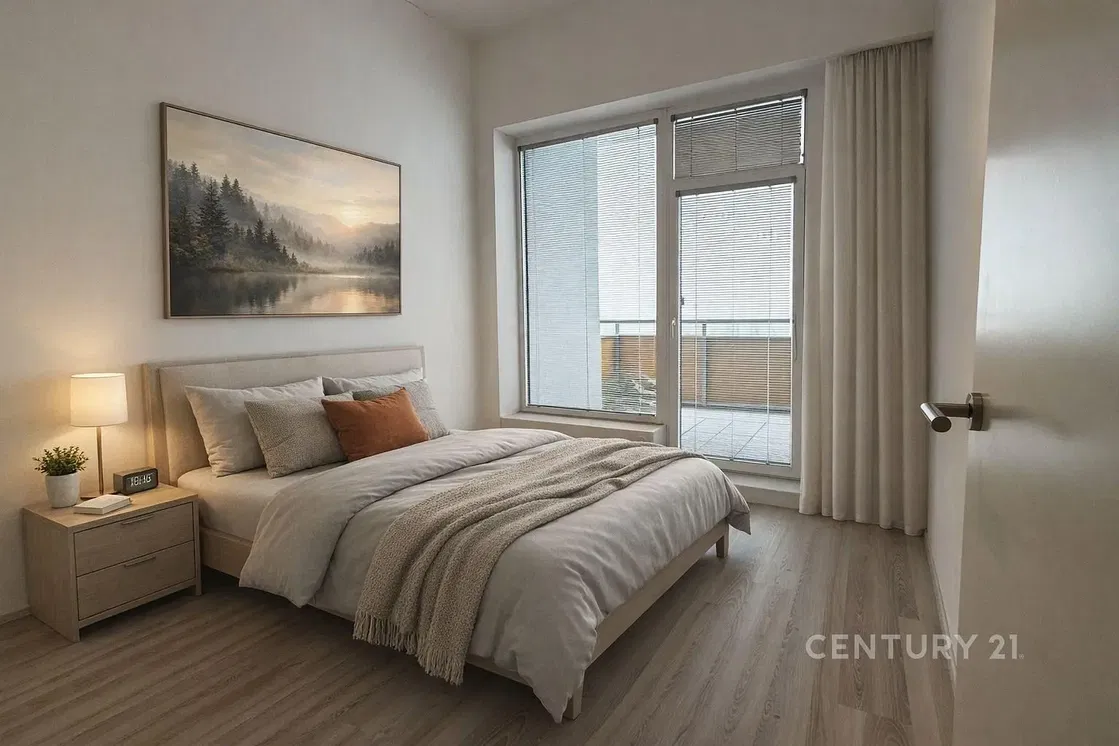 Kuchnia; sprzęt kuchenny, podłoga drewniana, światło dzienne, styl nowoczesny