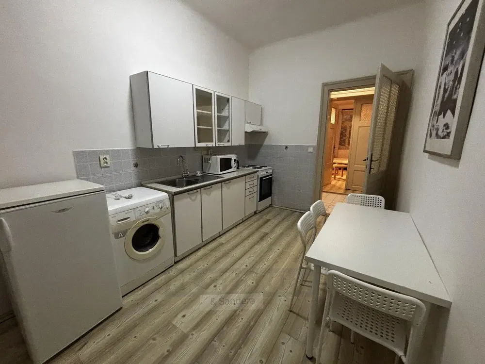 Kitchen; kitchen appliances, wood floor, natural light, modern style