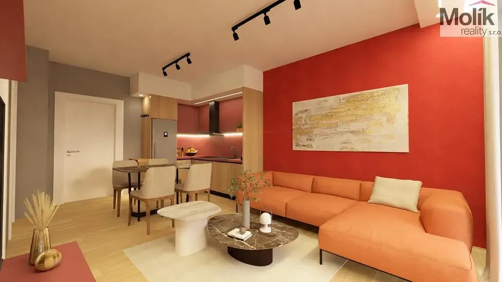 Kuchyňa; kuchynské spotrebiče, drevená podlaha, prirodzené svetlo, moderný štýl