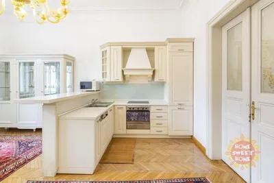 Kitchen; kitchen appliances, wood floor, natural light, modern style