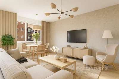 Salón; vista, estilo moderno, luz natural