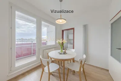 Jídelna; výhled, moderní styl, přirozené světlo