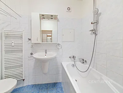 Łazienka; podłoga z płytek, światło dzienne, wyremontowany