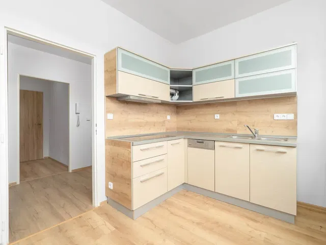 Küche; küchengeräte, holzboden, renoviert, tageslicht, moderner stil