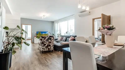 Oturma odası; manzara, doğal ışık, modern stil