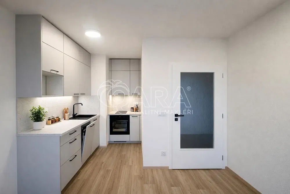 Kitchen; kitchen appliances, renovated, natural light, modern style