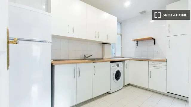 Kuchyně; kuchyňské spotřebiče, dlažba, přirozené světlo