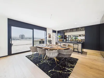 Salle à manger; vue, style moderne, lumière naturelle