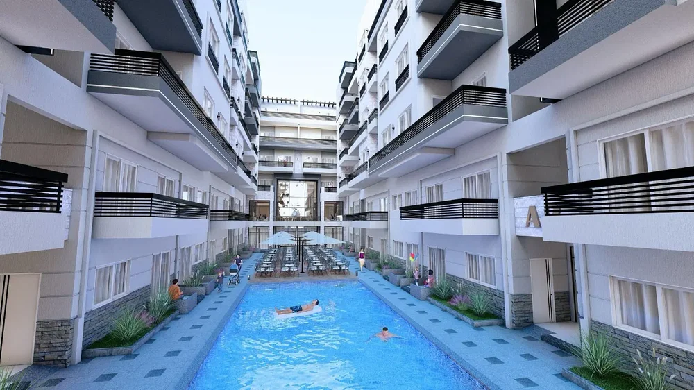 Casa e arredores; vista