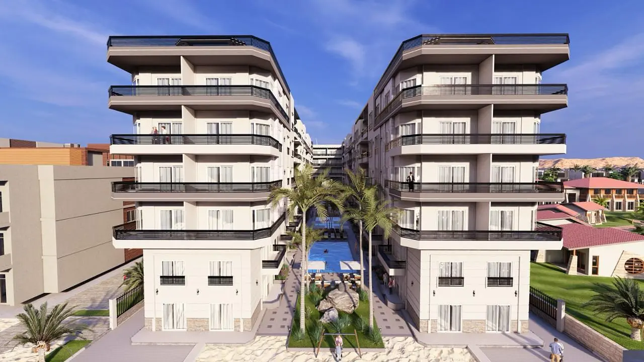 Casa e arredores; vista