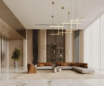 Oturma odası; doğal ışık, modern stil