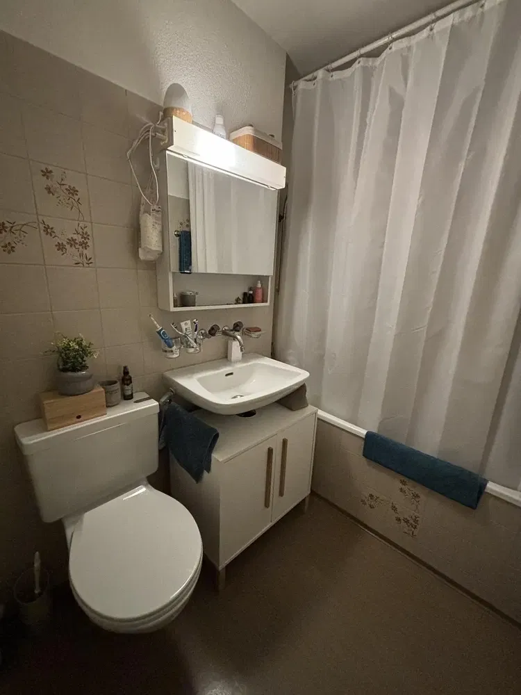 Тоалет; плочице, природно светло