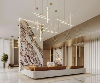 Oturma odası; modern stil, yüksek tavan, doğal ışık