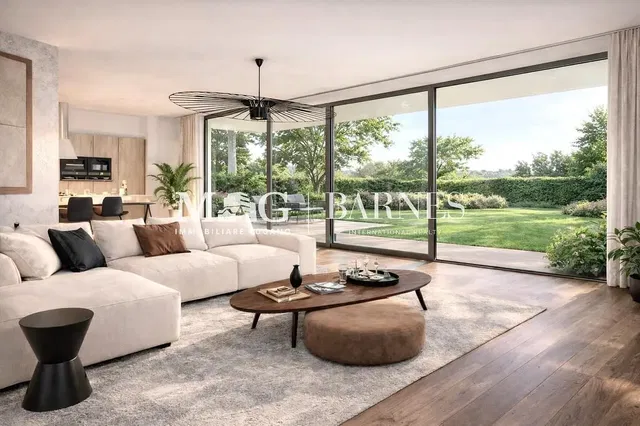 Wohnzimmer; blick, holzboden, tageslicht, moderner stil