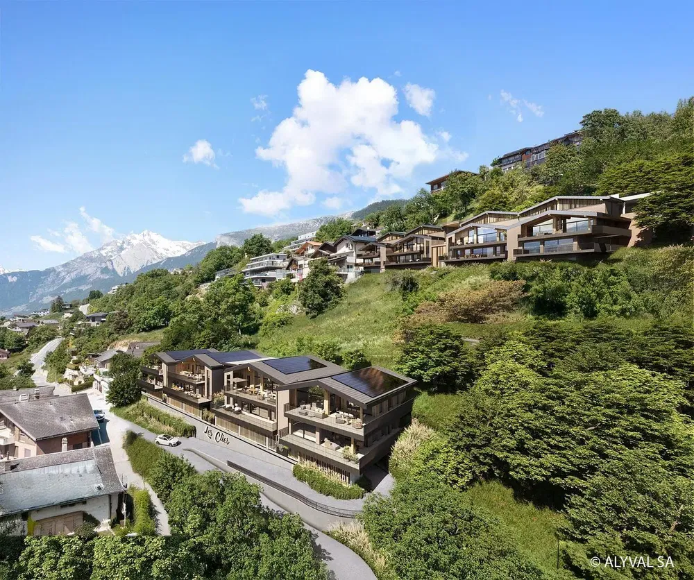 Maison et environs; vue