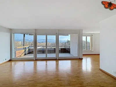 Salon; vue, parquet, lumière naturelle