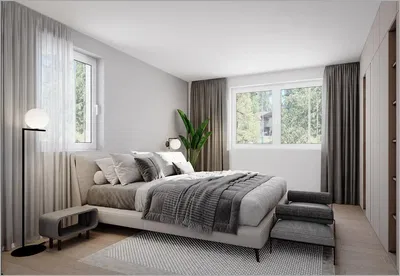 Schlafzimmer; tageslicht, moderner stil