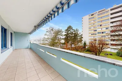 Balkon; blick, fliesenboden