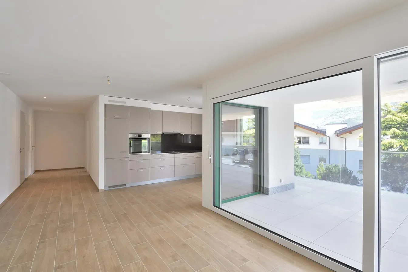 Kitchen; view, tile floor, natural light
