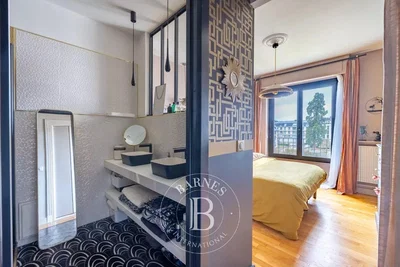Schlafzimmer; moderner stil, tageslicht, blick