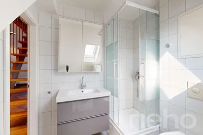 Bathroom; tile floor, natural light, renovated