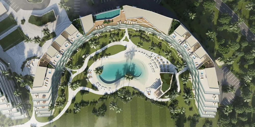 Maison et environs; vue