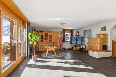 Wohnzimmer; blick, kamin, tageslicht