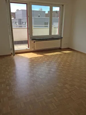 Living room; view, wood floor, natural light