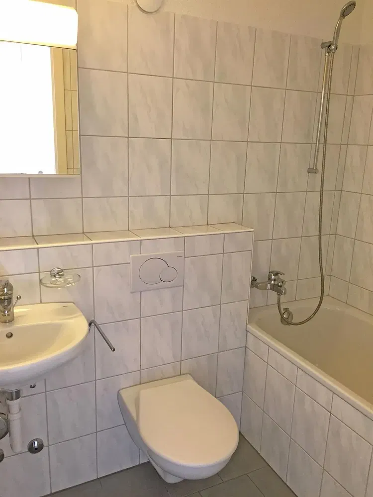 Bathroom; tile floor