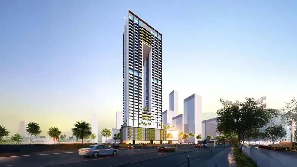 Casa e arredores; vista