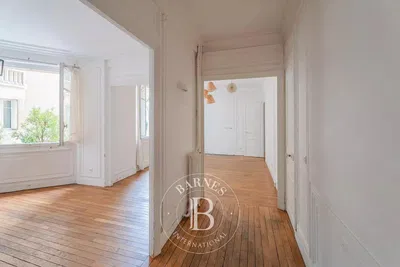 Living room; wood floor, natural light, view