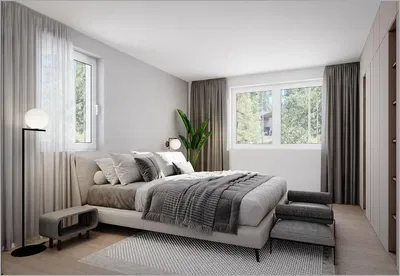 Schlafzimmer; tageslicht, moderner stil